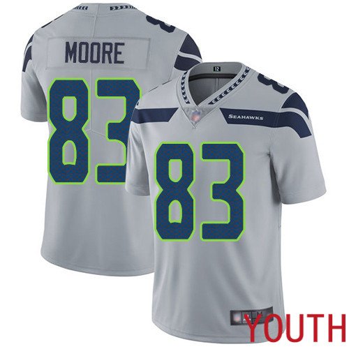 Seattle Seahawks Limited Grey Youth David Moore Alternate Jersey NFL Football 83 Vapor Untouchable